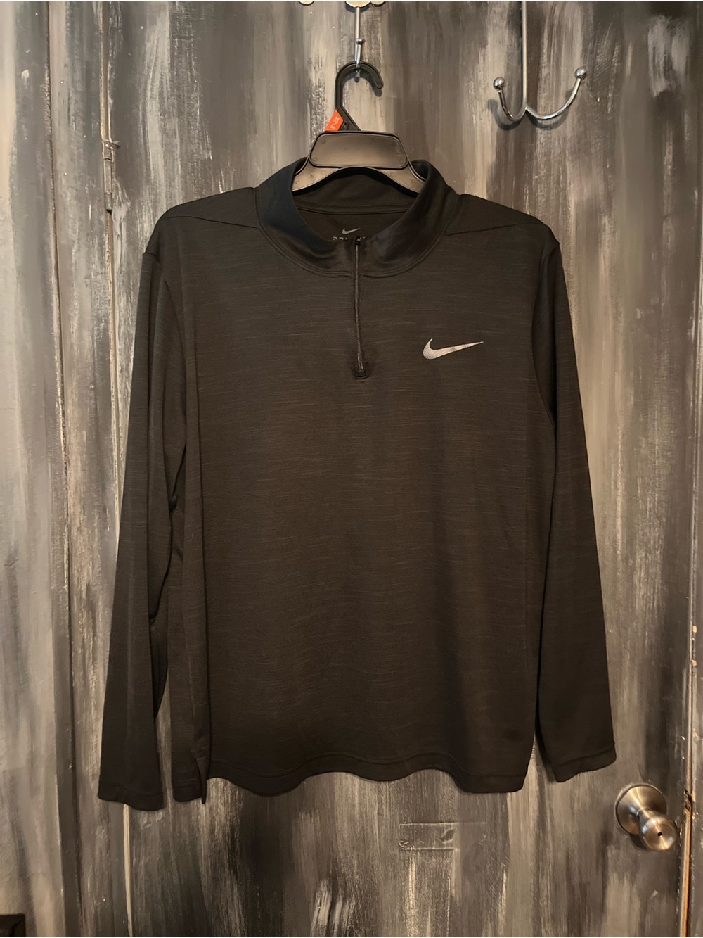 Nike Black Dri-FIT Crew with White Logo